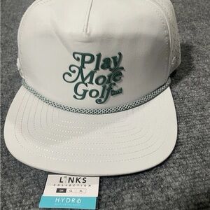 Melin Brand White and Green Structured Golf Hat